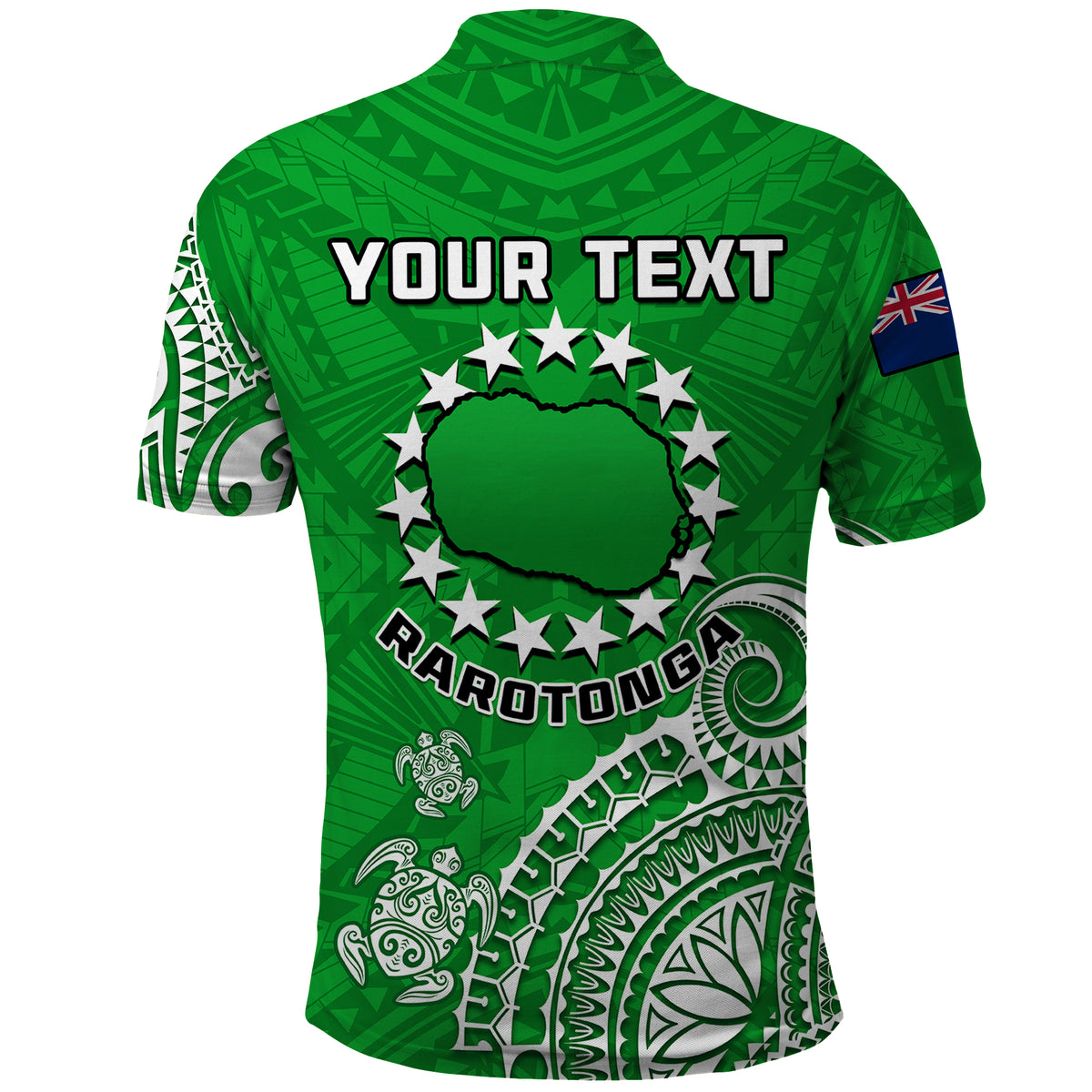 Custom Rarotonga Cook Islands Polynesian Turtle Art Polo Shirt - Wonder Print Shop