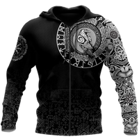Viking Clothing Viking Raven Special Tattoo Hoodie RLT12 - Wonder Print Shop