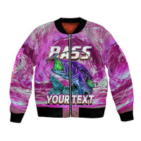 (Custom Personalised) Bass Fishing is Life Hook Sport Largemouth Pink Bomber Jacket LT9 - Wonder Print Shop