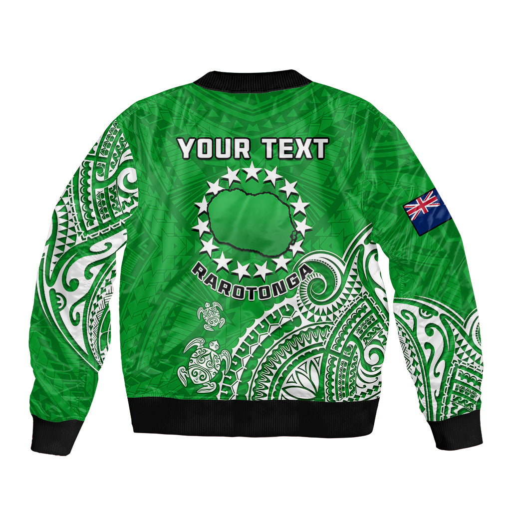 (Custom Personalised) Rarotonga Cook Islands Polynesian Turtle Art Bomber Jacket - Wonder Print Shop