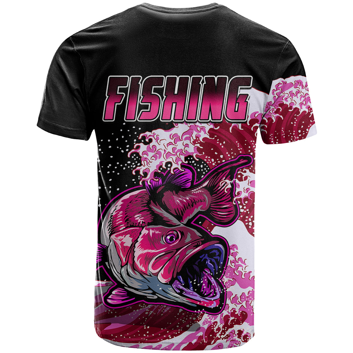 Largemouth Bass Fishing Pink T Shirt - Wonder Print Shop