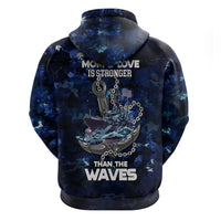 Mothers Day Navy Mom Camo Style Moms Love Is Stronger Than Waves Hoodie TS07 - Wonder Print Shop