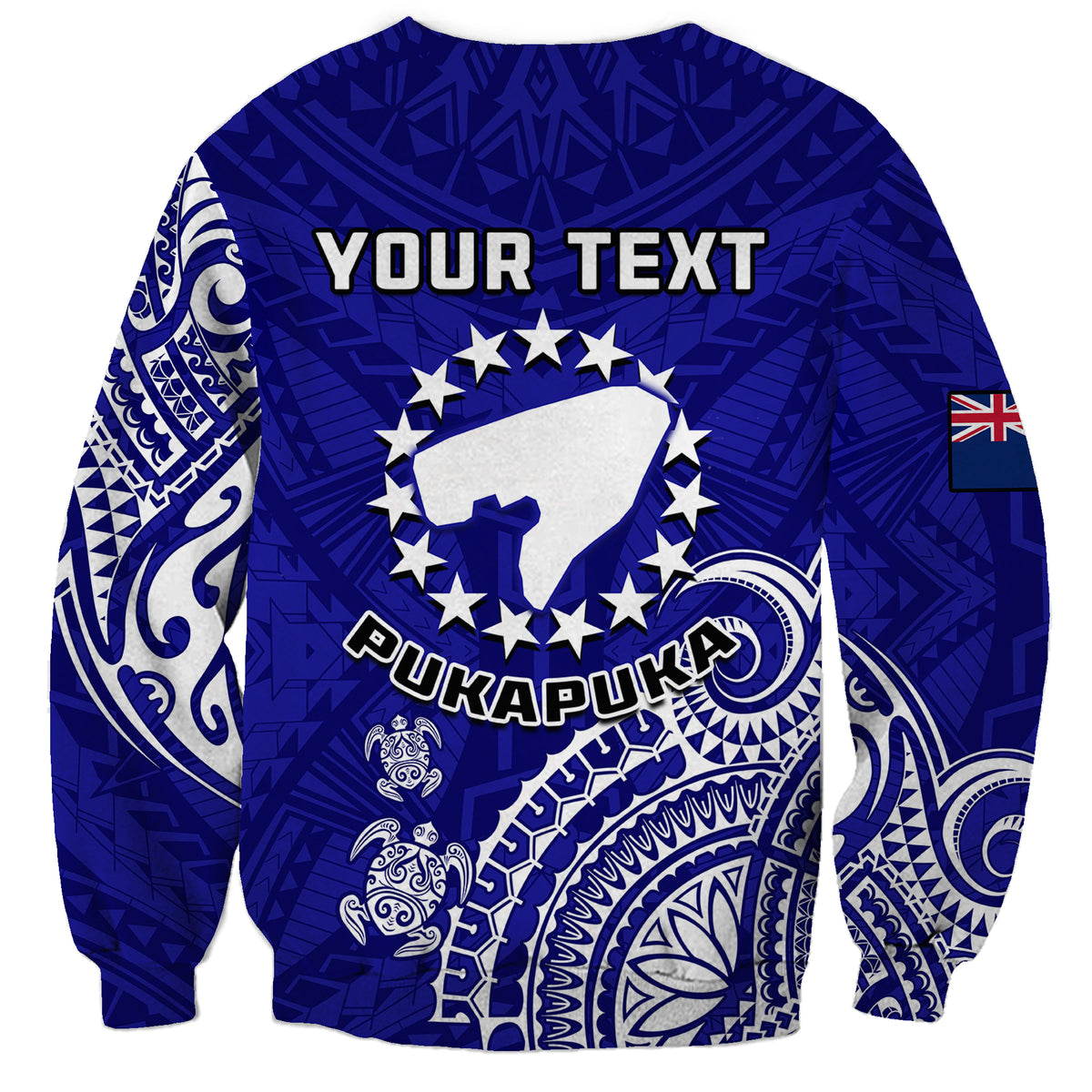 (Custom Personalised) Pukapuka Cook Islands Polynesian Turtle Art Sweatshirt - Wonder Print Shop