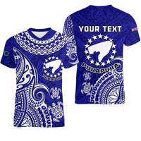 (Custom Personalised) Pukapuka Cook Islands Polynesian Turtle Art Women V Neck T Shirt - Wonder Print Shop