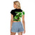 (Custom Personalised) Bass Fishing Green Raglan Cropped T Shirt - Wonder Print Shop