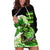 (Custom Personalised) Bass Fishing Green Hoodie Dress - Wonder Print Shop