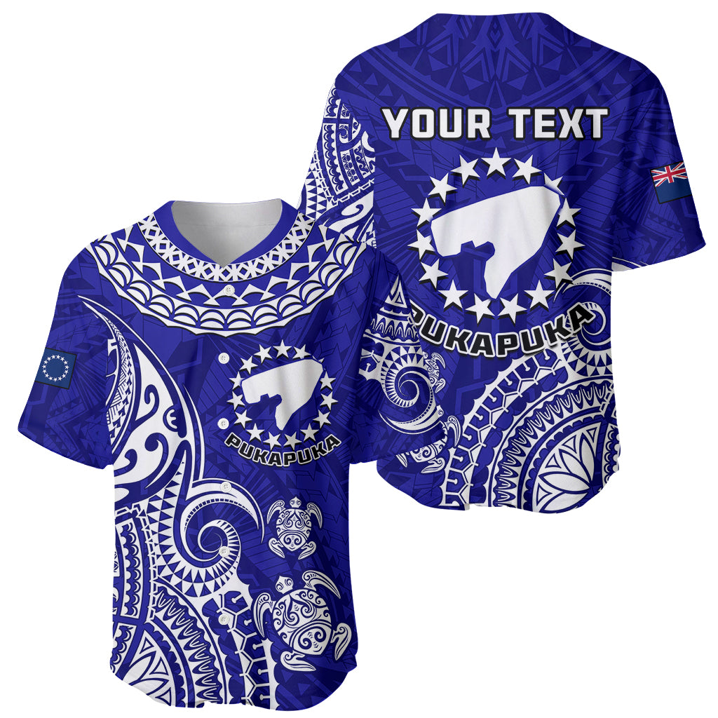 (Custom Personalised) Pukapuka Cook Islands Polynesian Turtle Art Baseball Jersey - Wonder Print Shop