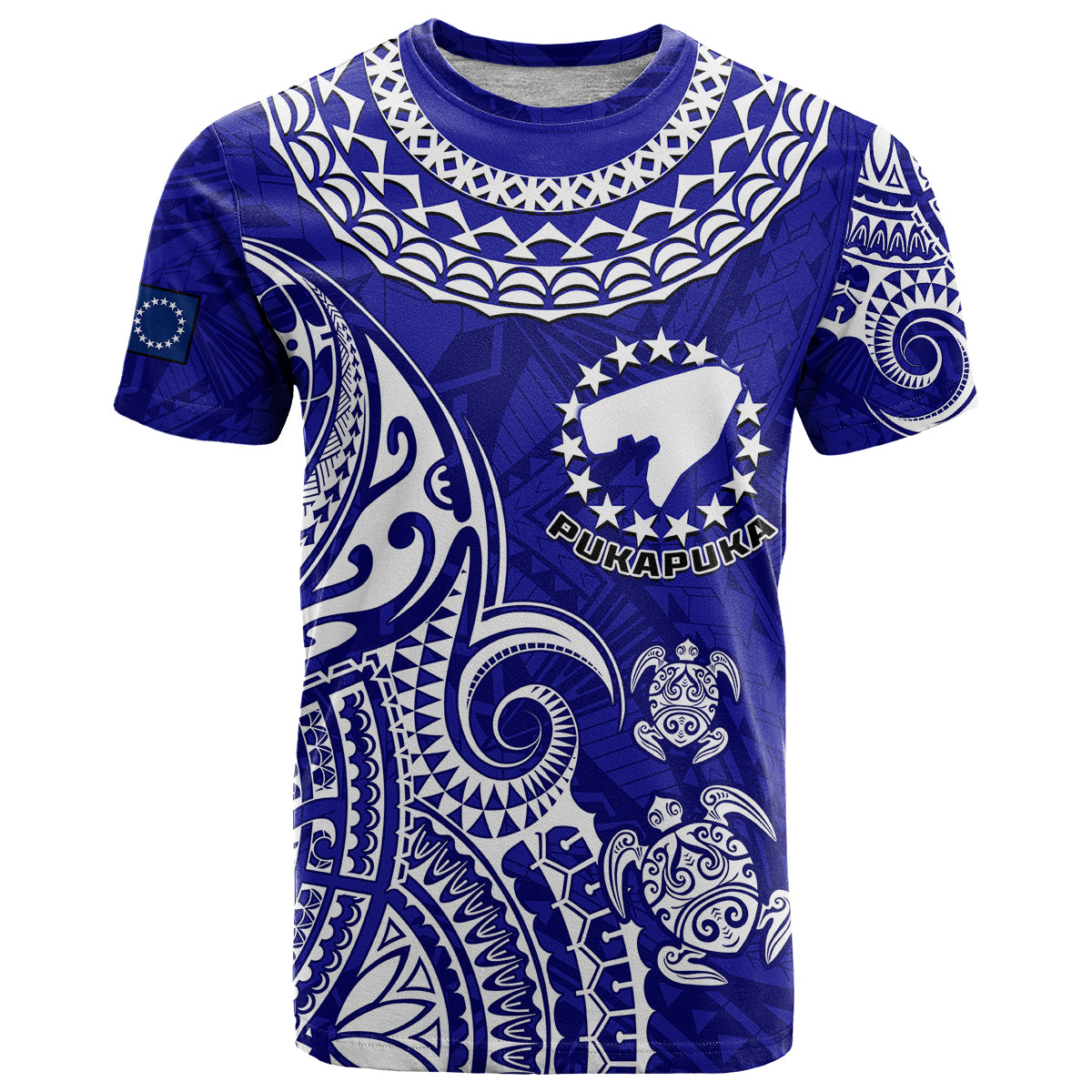 Custom Pukapuka Cook Islands Polynesian Turtle Art T Shirt - Wonder Print Shop