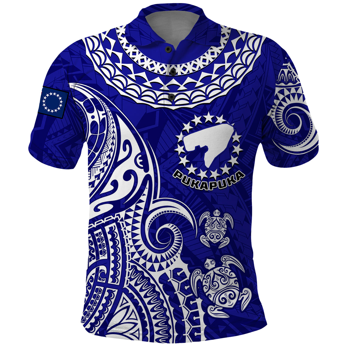 Custom Pukapuka Cook Islands Polynesian Turtle Art Polo Shirt - Wonder Print Shop