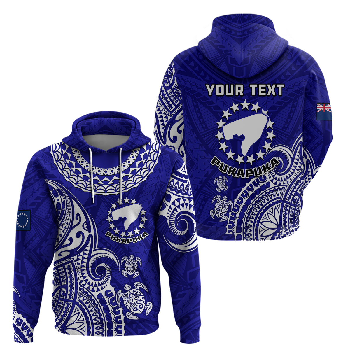 Custom Pukapuka Cook Islands Polynesian Turtle ArHoodie - Wonder Print Shop