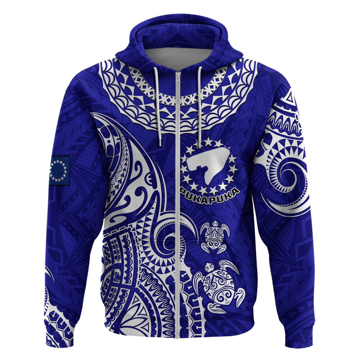Custom Pukapuka Cook Islands Polynesian Turtle ArHoodie - Wonder Print Shop