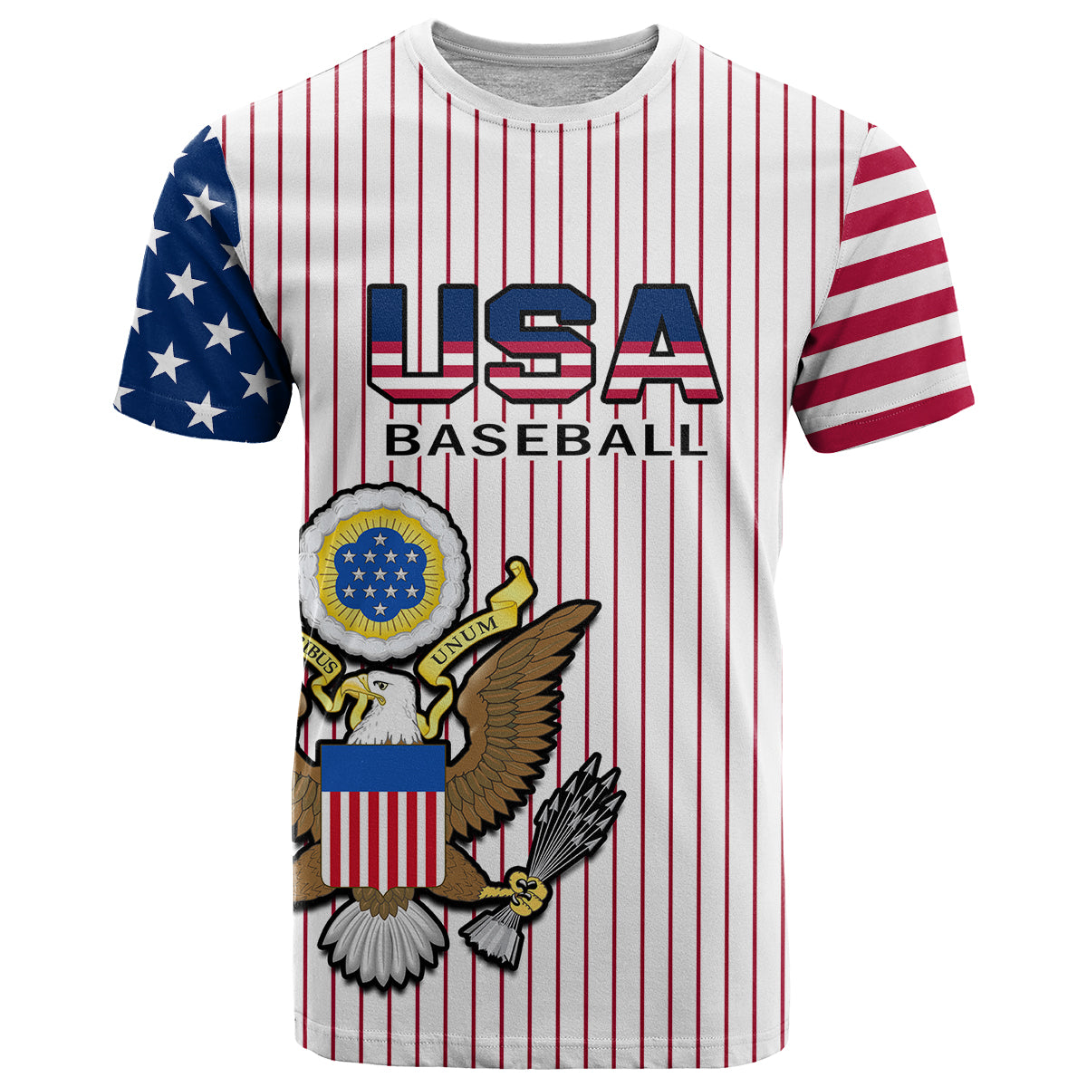 Custom United States 2023 Baseball USA Coat Of Arms T Shirt - Wonder Print Shop