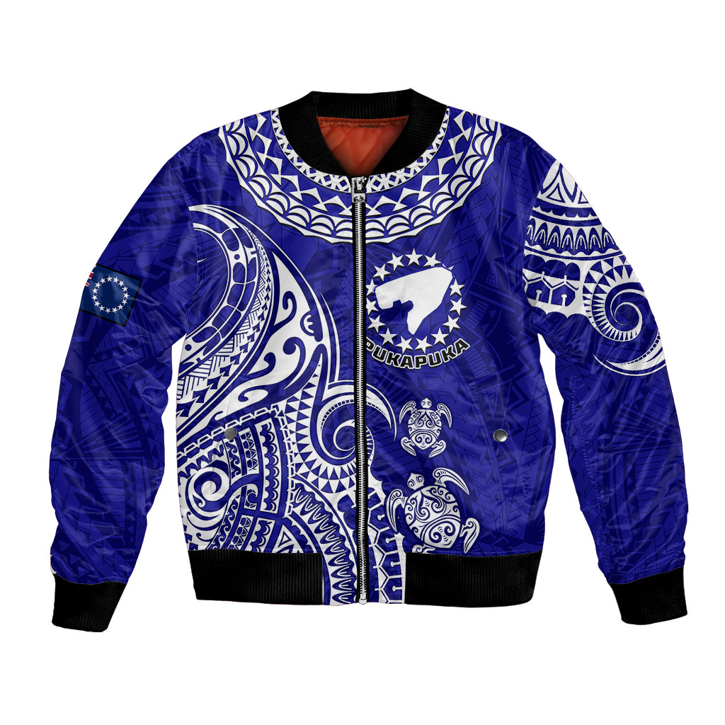 (Custom Personalised) Pukapuka Cook Islands Polynesian Turtle Art Bomber Jacket - Wonder Print Shop
