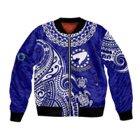 (Custom Personalised) Pukapuka Cook Islands Polynesian Turtle Art Bomber Jacket - Wonder Print Shop