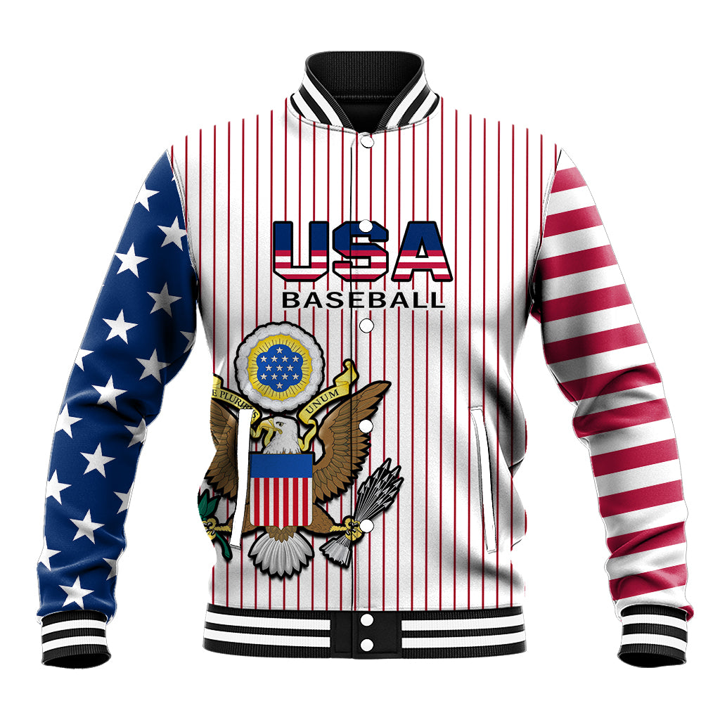 (Custom Text And Number) United States 2023 Baseball USA Coat Of Arms Baseball Jacket - Wonder Print Shop