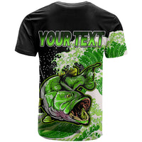 Custom Bass Fishing Green T Shirt - Wonder Print Shop