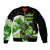 (Custom Personalised) Bass Fishing Green Sleeve Zip Bomber Jacket - Wonder Print Shop