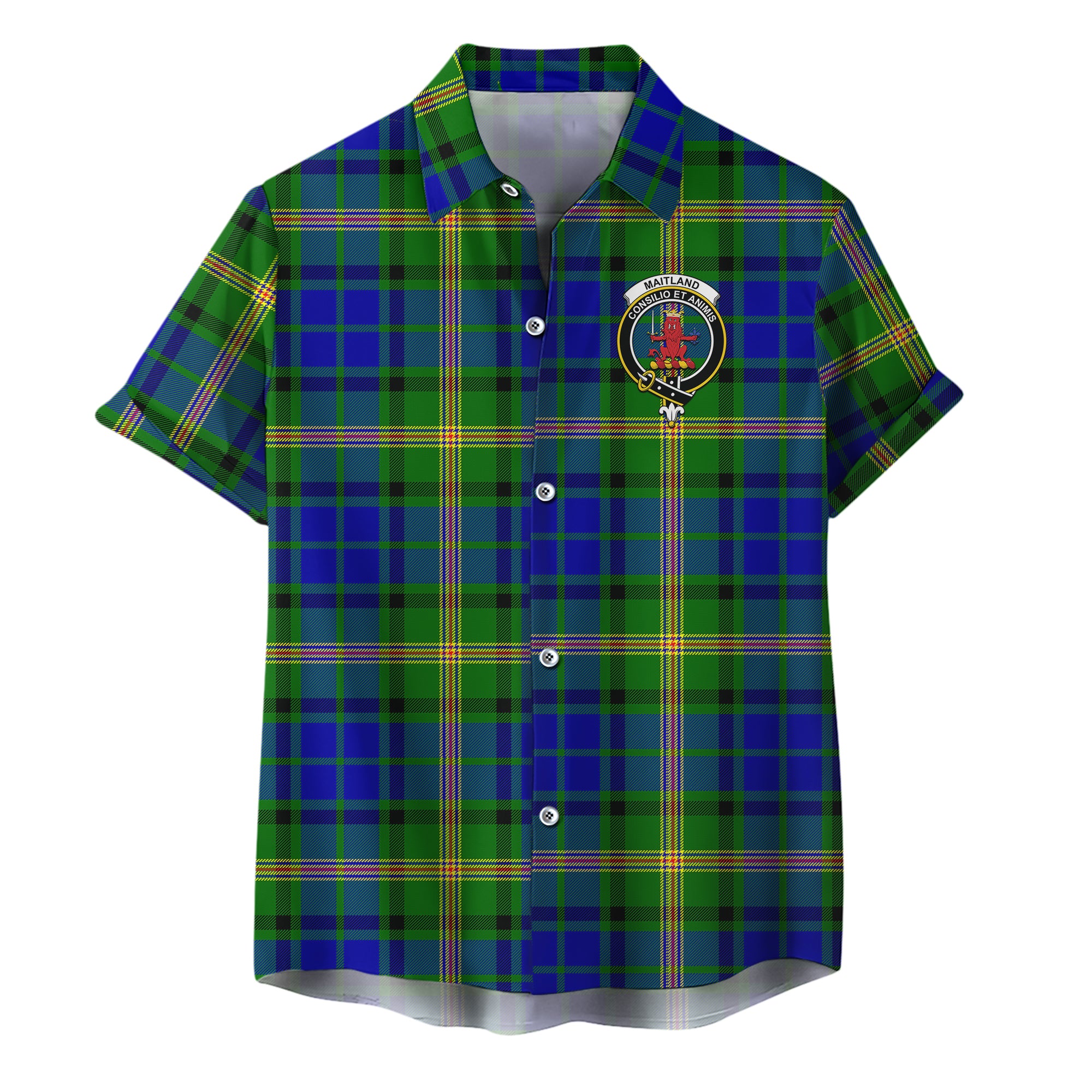 scottish-maitland-clan-crest-tartan-hawaiian-shirt