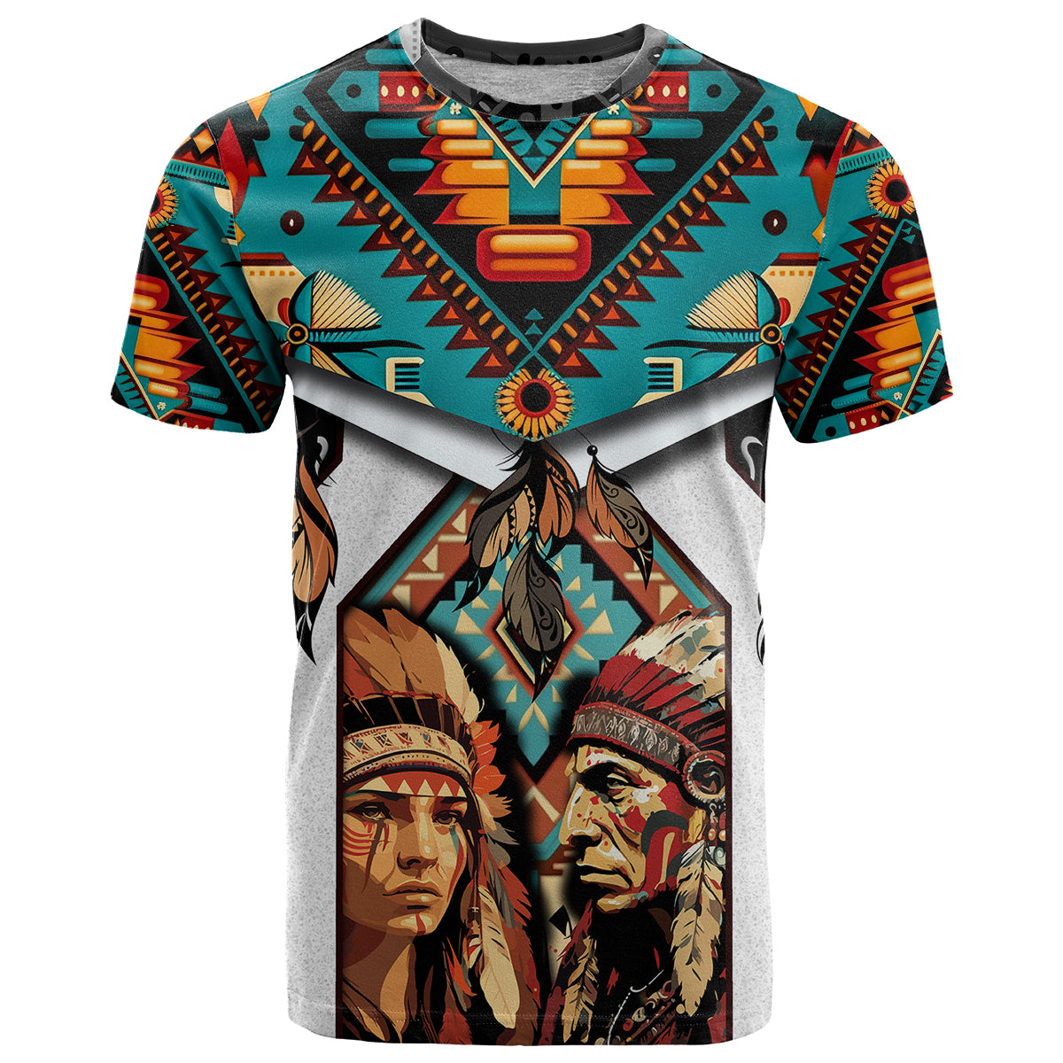 Native American Indian Indigenous Mix African Art T Shirt - Wonder Print Shop