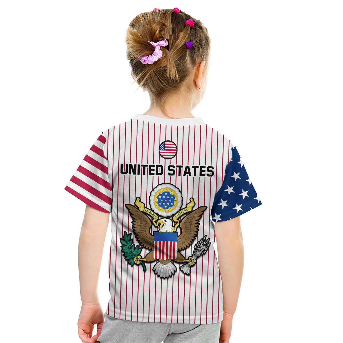 United States 2023 Baseball USA Coat Of Arms Kid T Shirt - Wonder Print Shop