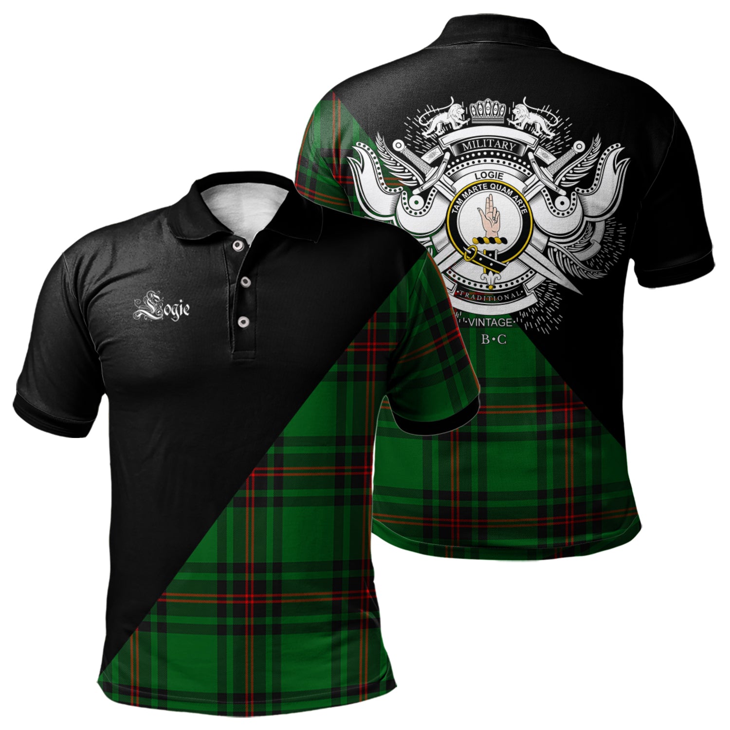 scottish-logie-clan-crest-military-logo-tartan-polo-shirt
