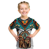 Native American Indian Indigenous Mix African Art Kid T Shirt - Wonder Print Shop