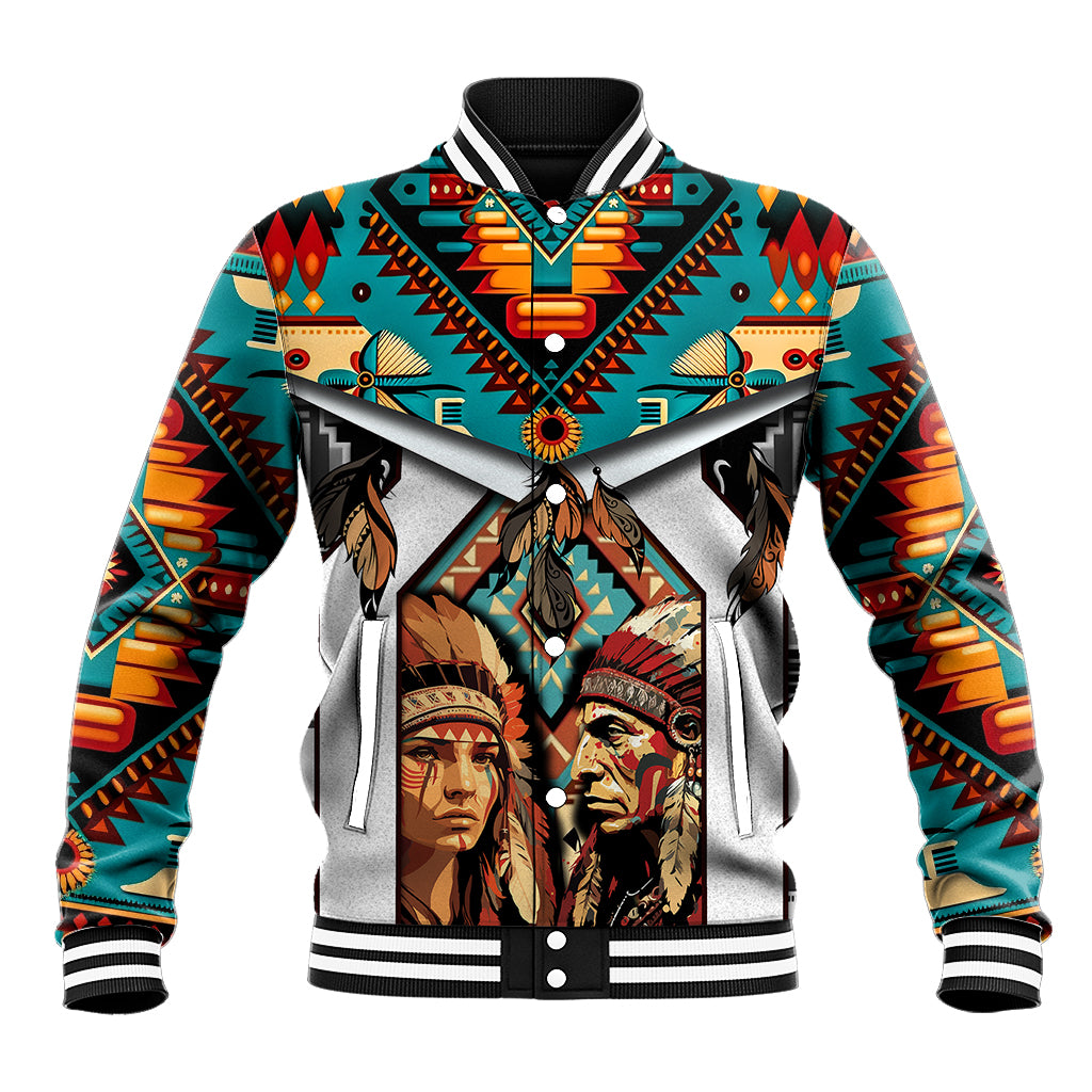 Native American Indian Indigenous Mix African Art Baseball Jacket - Wonder Print Shop
