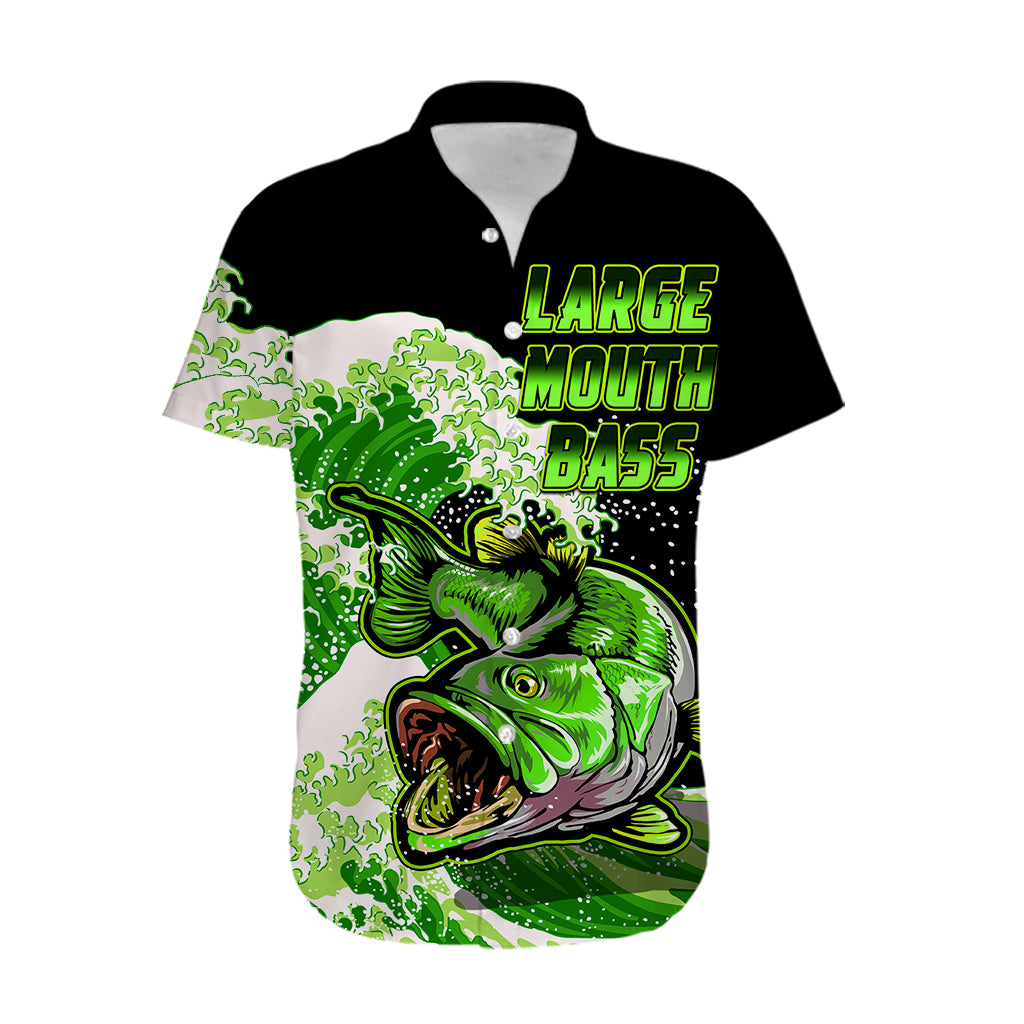 Largemouth Bass Fishing Green Hawaiian Shirt - Wonder Print Shop
