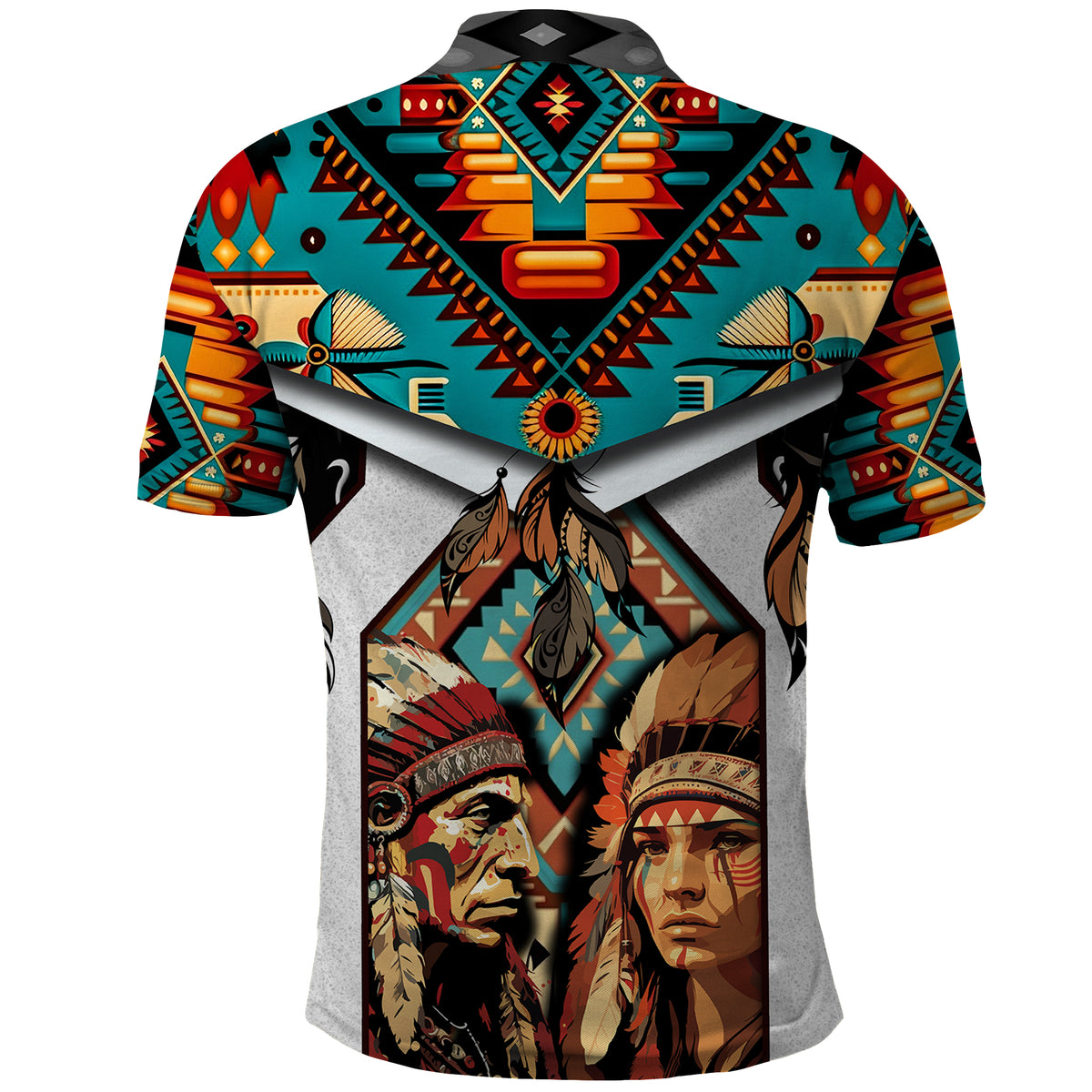Native American Indian Indigenous Mix African Art Polo Shirt - Wonder Print Shop
