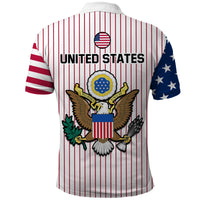 United States 2023 Baseball USA Polo Shirt Coat Of Arms - Wonder Print Shop