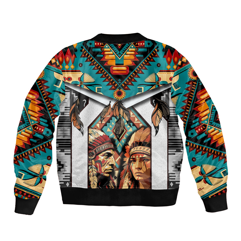 Native American Indian Indigenous Mix African Art Bomber Jacket - Wonder Print Shop