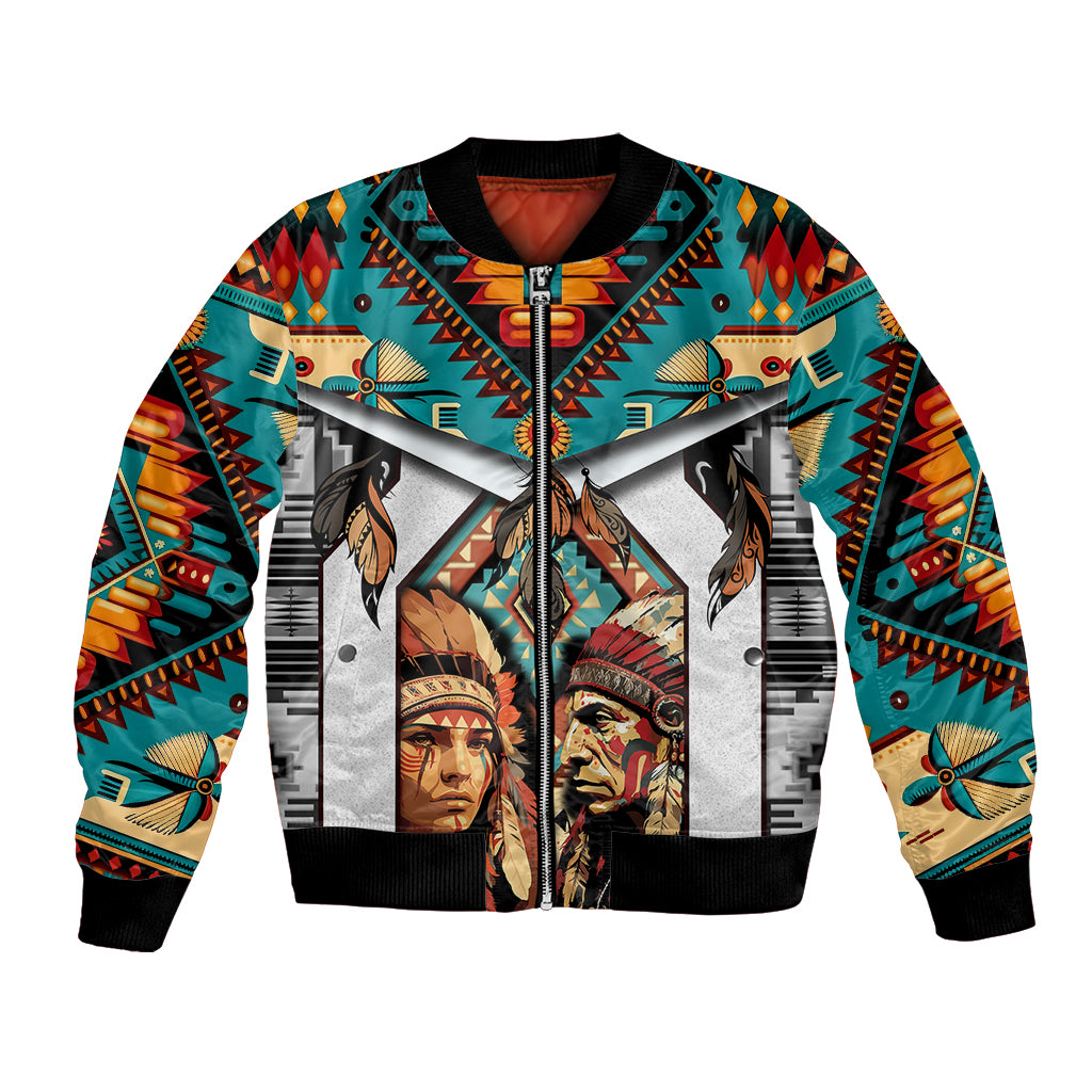 Native American Indian Indigenous Mix African Art Bomber Jacket - Wonder Print Shop