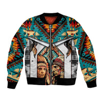 Native American Indian Indigenous Mix African Art Bomber Jacket - Wonder Print Shop