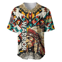 Native American Warrior Headdress with Skull Feather Baseball Jersey - Wonder Print Shop
