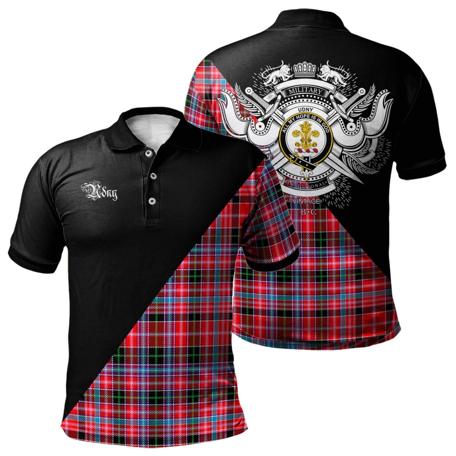 scottish-udny-clan-crest-military-logo-tartan-polo-shirt