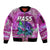 Bass Fishing is Life Hook Sport Largemouth Pink Sleeve Zip Bomber Jacket - Wonder Print Shop