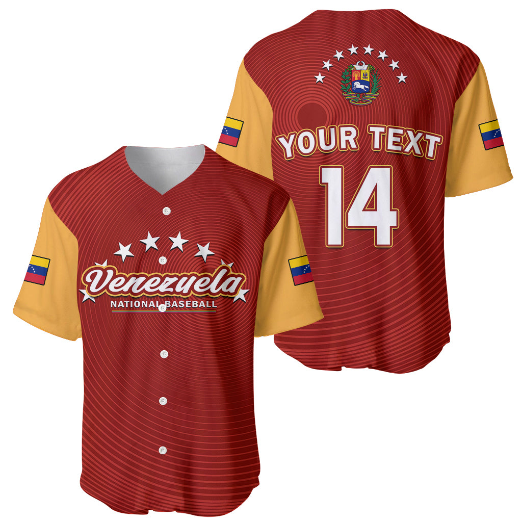 (Custom Text And Number) Venezuela 2023 Baseball Mix Coat Of Arms Baseball Jersey - Wonder Print Shop