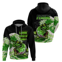Largemouth Bass Fishing Green Hoodie - Wonder Print Shop