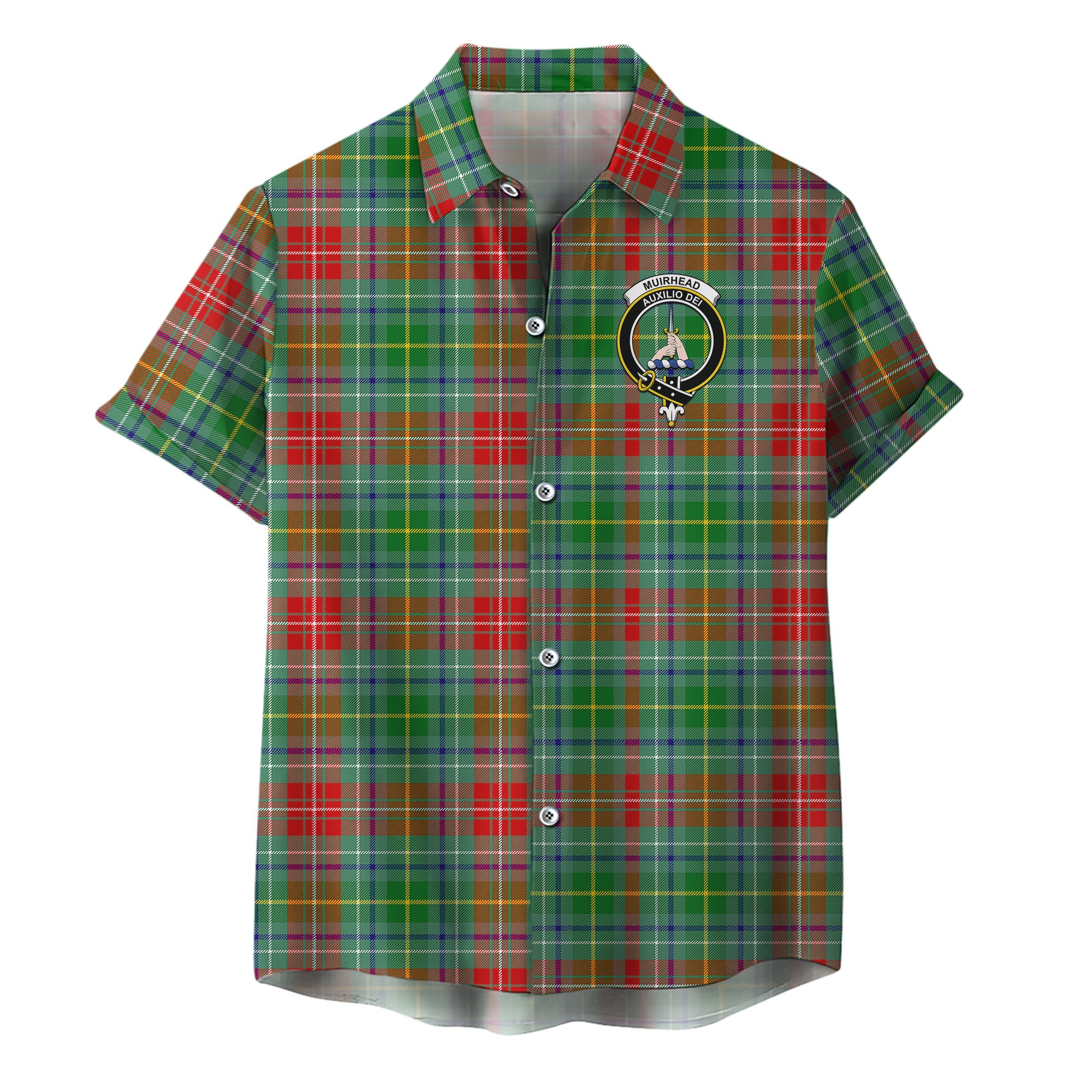 scottish-muirhead-clan-crest-tartan-hawaiian-shirt