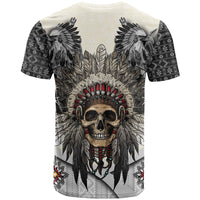 Native American Skull With Eagle Warriors T Shirt - Wonder Print Shop