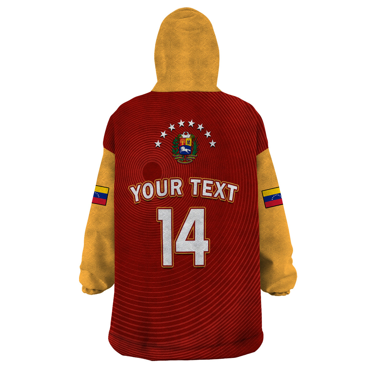 (Custom Text And Number) Venezuela 2023 Baseball Mix Coat Of Arms Wearable Blanket Hoodie - Wonder Print Shop