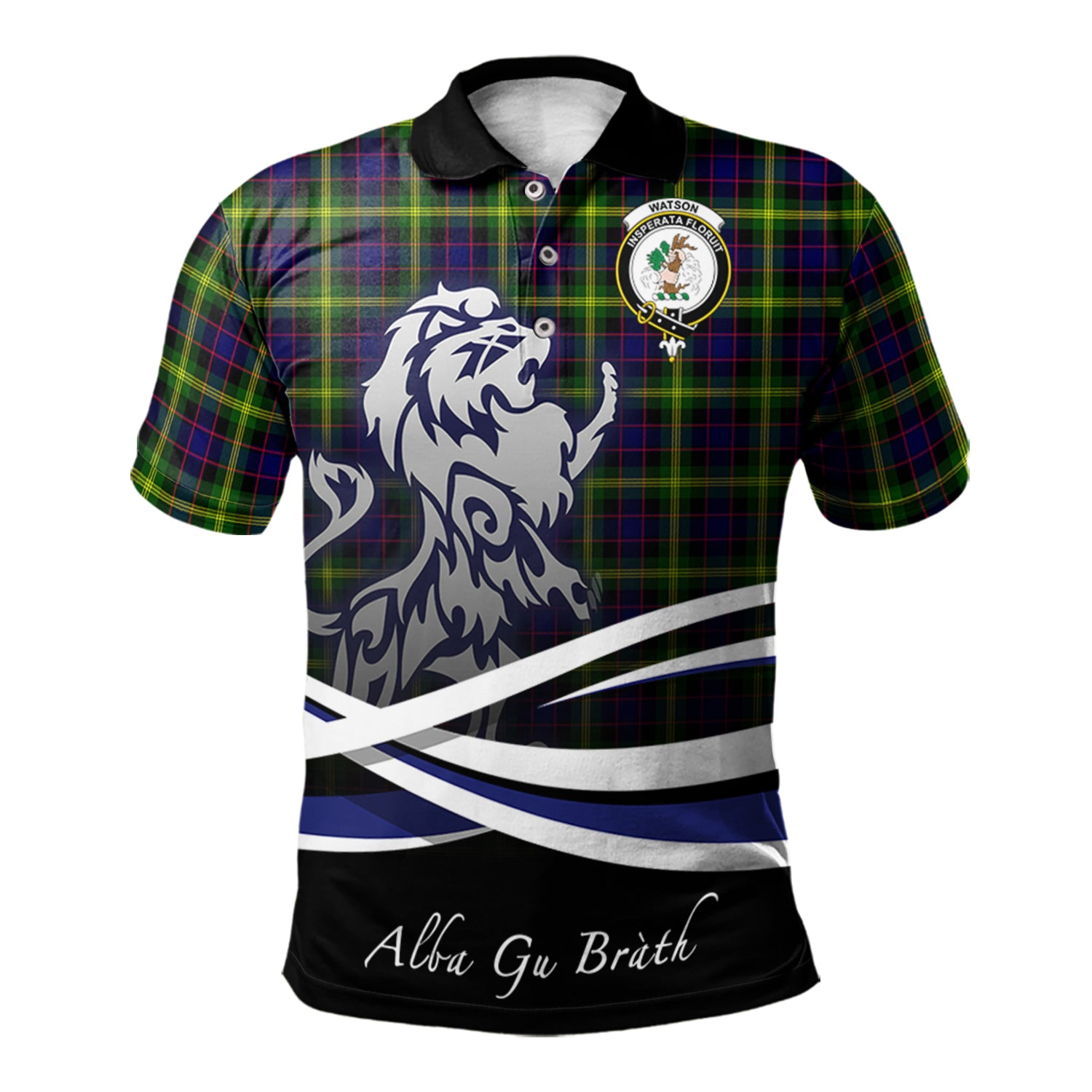 scottish-watson-modern-clan-crest-scotland-lion-tartan-polo-shirt