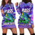 (Custom Personalised) Bass Fishing is Life Hook Sport Largemouth Purple Hoodie Dress - Wonder Print Shop