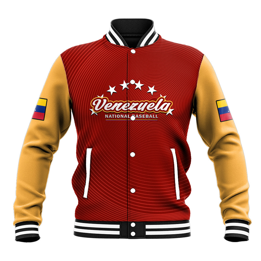 (Custom Text And Number) Venezuela 2023 Baseball Mix Coat Of Arms Baseball Jacket - Wonder Print Shop