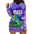 (Custom Personalised) Bass Fishing is Life Hook Sport Largemouth Purple Hoodie Dress - Wonder Print Shop