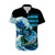 (Custom Personalised) Bass Fishing Blue Hawaiian Shirt - Wonder Print Shop