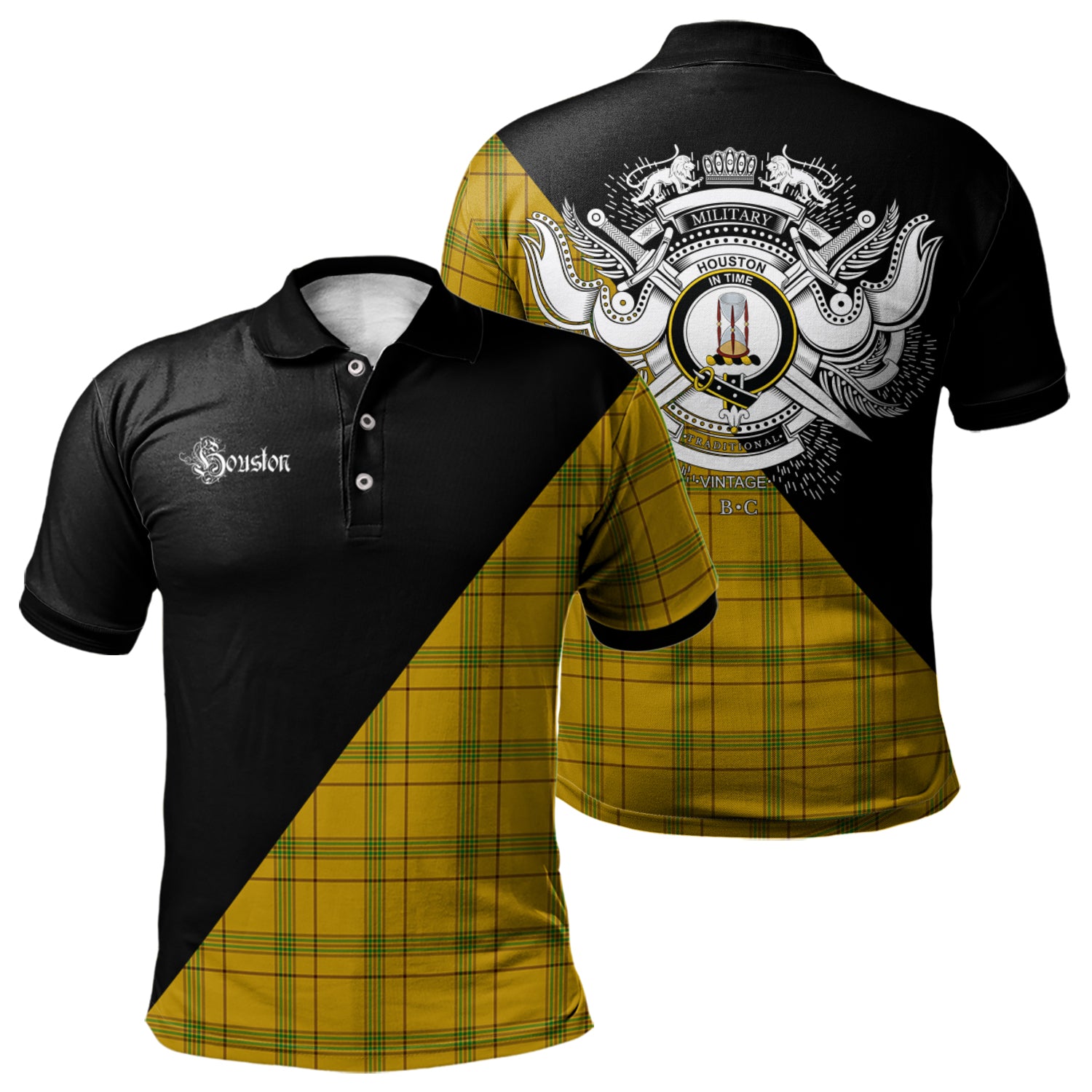 scottish-houston-clan-crest-military-logo-tartan-polo-shirt