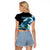 (Custom Personalised) Bass Fishing Blue Raglan Cropped T Shirt - Wonder Print Shop