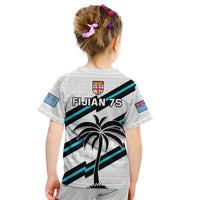 Fiji Rugby Tapa Pattern Fijian 7s White Kid T Shirt - Wonder Print Shop