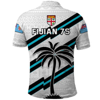 Fiji Rugby Tapa Pattern Fijian 7s White Polo Shirt - Wonder Print Shop